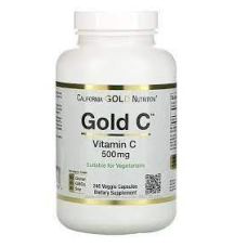 California Gold Nutrition, Gold C, вітамін C 500 мг, 240 капсул вегетаріанських