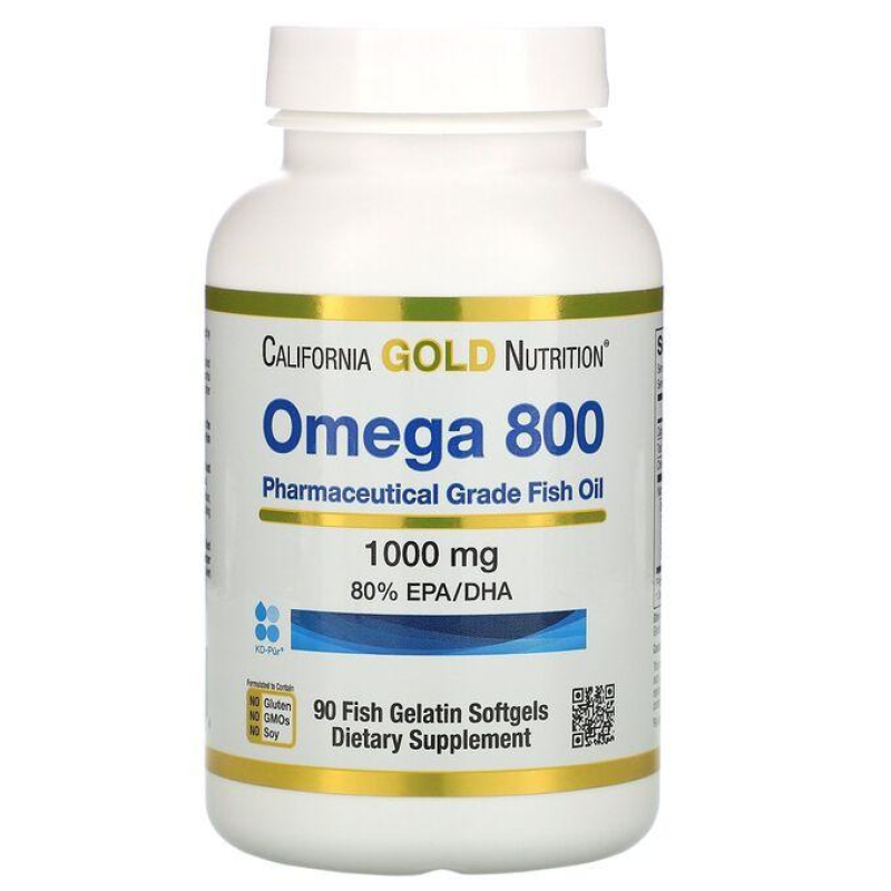 California Gold Nutrition, омега 800, ультраконцентрований риб“ячий жир з омега-3, у формі тригліцеридів KD-Pu