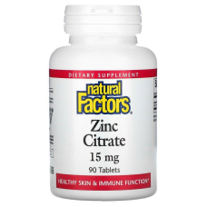 Natural Factors, цитрат цинку, 15 мг, 90 таблеток