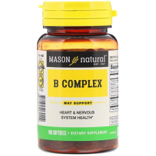 Mason Natural, комплекс вітамінів групи В, 100 капсул