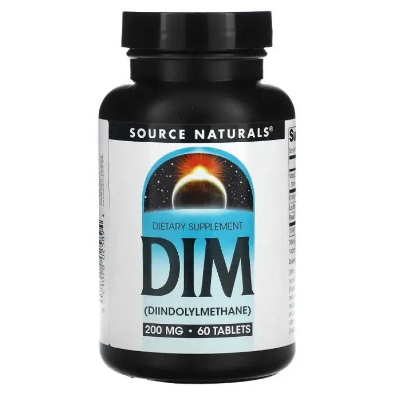 Source Naturals, DIM (дііндолінметан), 200 мг, 60 таблеток