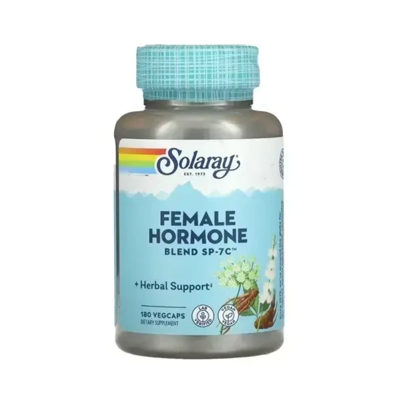 Solaray, Суміш жіночих гормонів SP-7C, 180 рослинних капсул