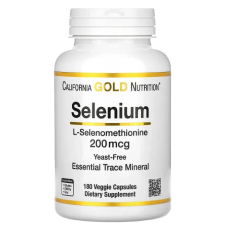 California Gold Nutrition, селен, бездріжджовий, 200 мкг, 180 вегетаріанських капсул