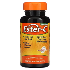 American Health, Ester-C® із цитрусовими біофлавоноїдами, 500 мг, 60 капсул