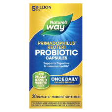 Nature“s Way, Primadophilus® Reuteri, пробіотик, 5 млрд КУО, 30 капсул Nature“s Way, Primadophilus® Reuteri,