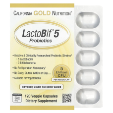 Пробіотики LactoBif 5 California Gold Nutrition 5 млрд КОЕ 120 капсул