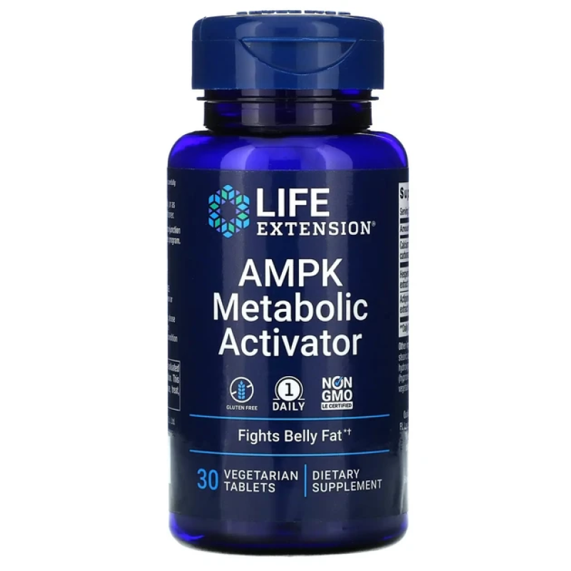 Активатор метаболізму, AMPK Metabolic Activator, Life Extension, 30 вегетаріанських пігулок