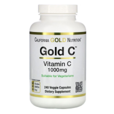 California Gold Nutrition, Gold C, вітамін C, 1000 мг, 240 рослинних капсул