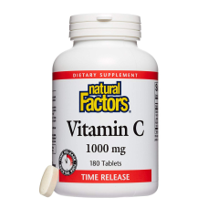 Natural Factors, Вітамін C, з повільним вивільненням, 1000 мг, 180 таблеток